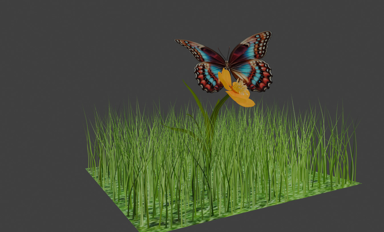 free decorative butterfly Free low-poly 3D model Free low-poly 3D model_4