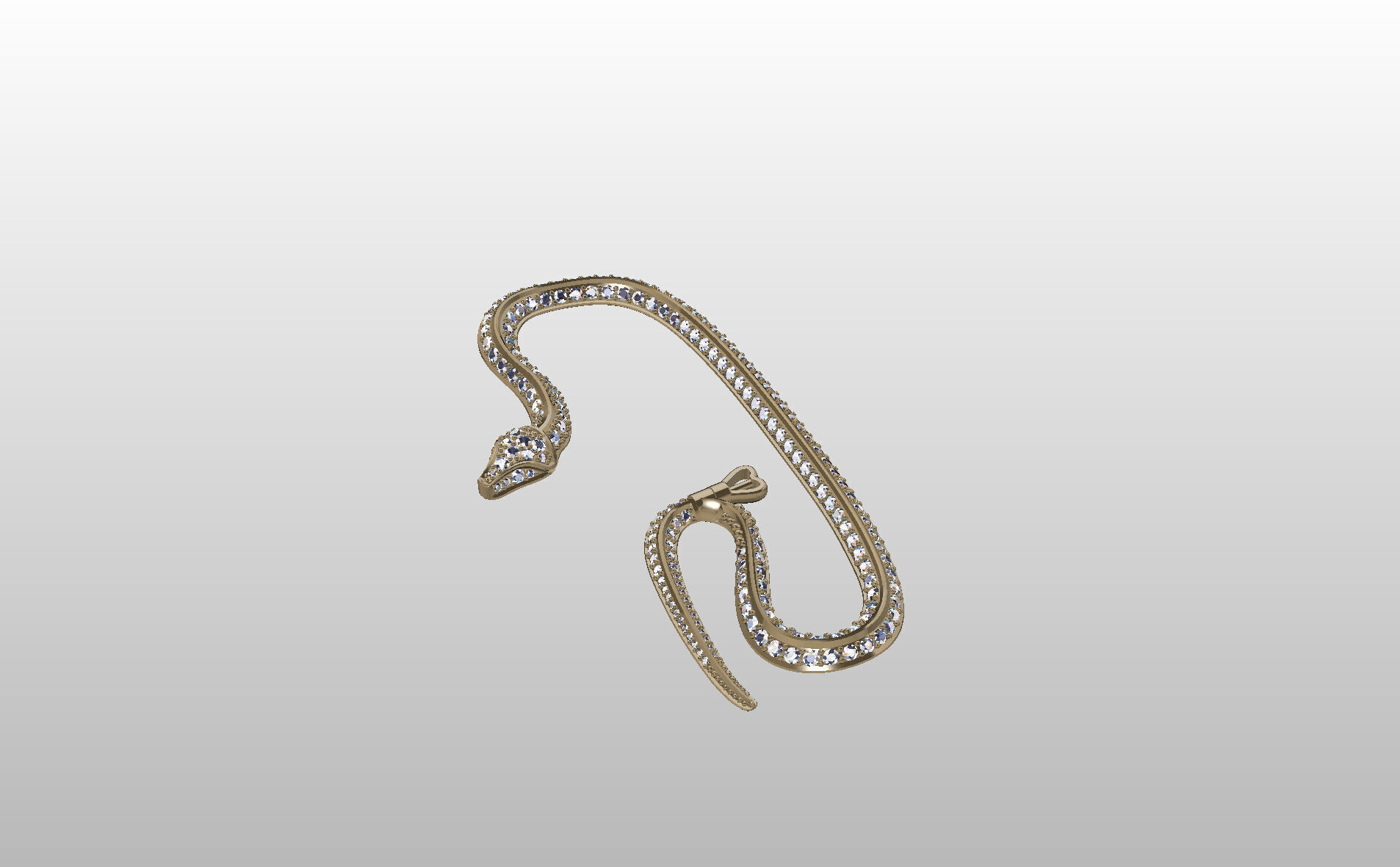 Ear Cuff Earrings Snake 3D print model_20