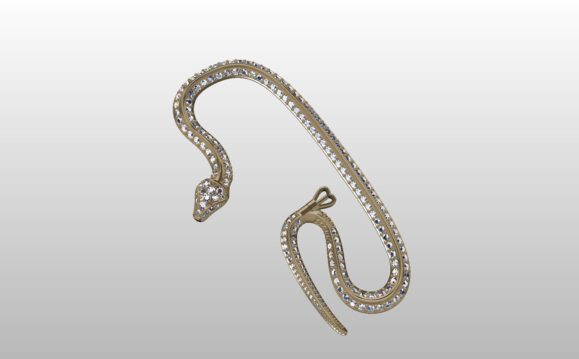 Ear Cuff Earrings Snake 3D print model_2