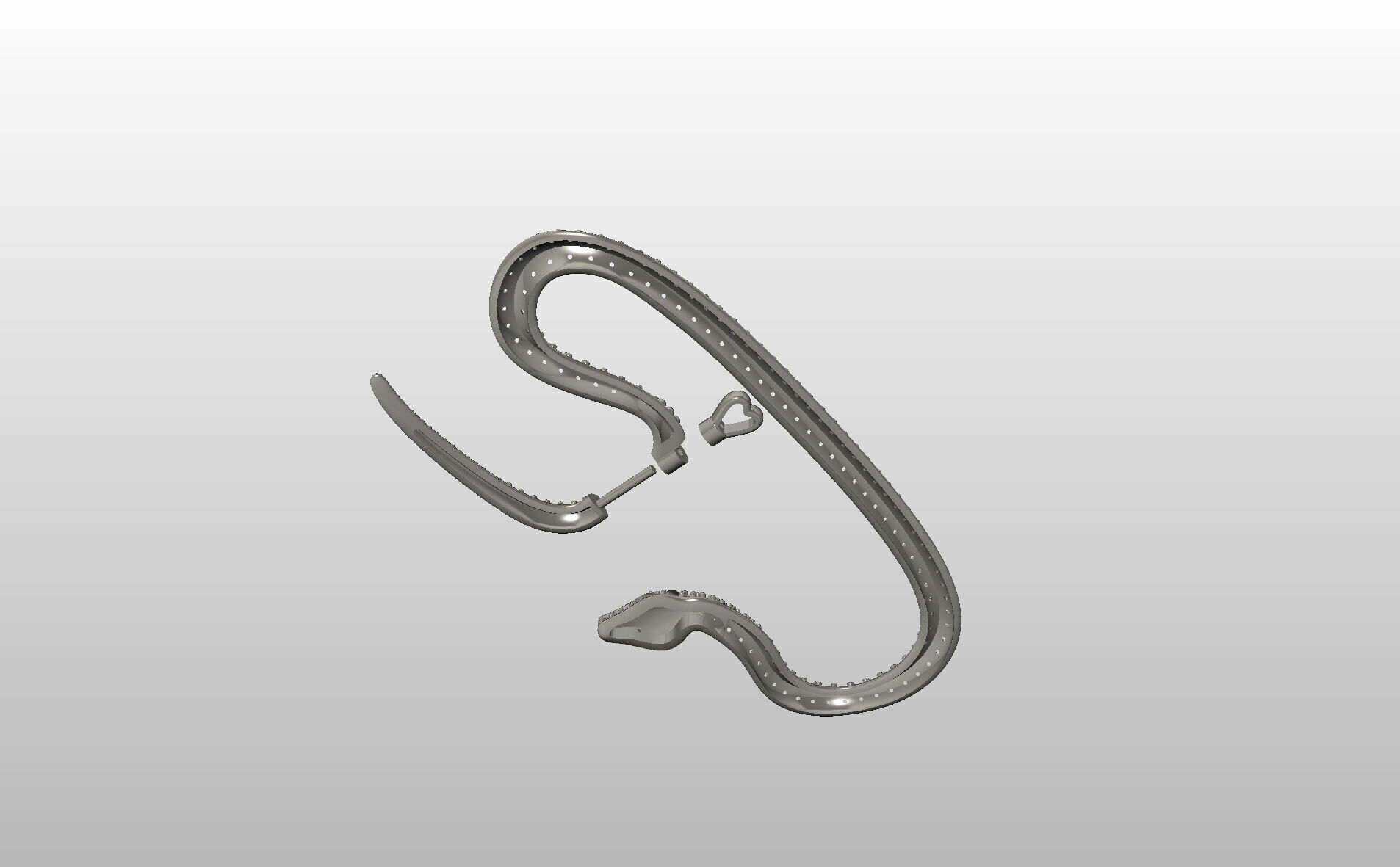 Ear Cuff Earrings Snake 3D print model_41