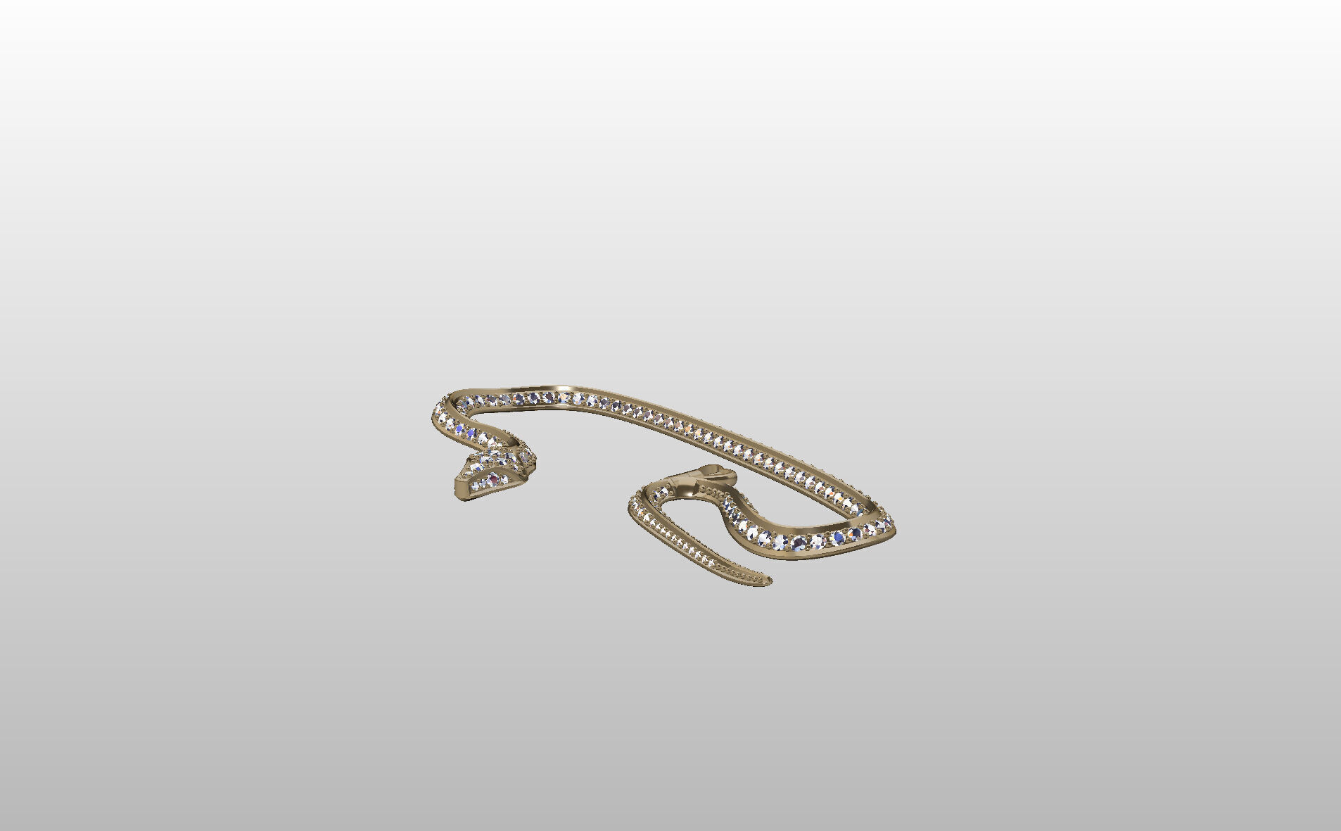 Ear Cuff Earrings Snake 3D print model_18