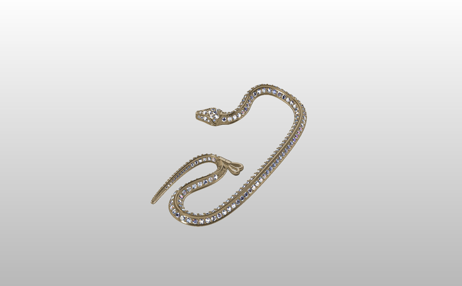 Ear Cuff Earrings Snake 3D print model_9