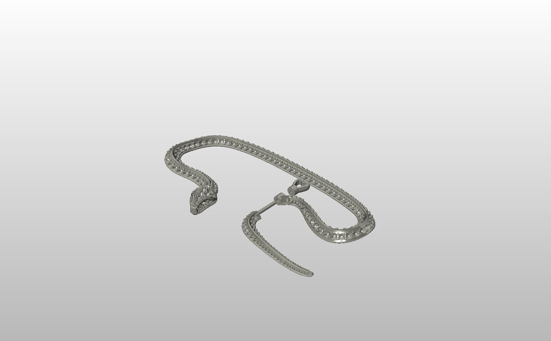 Ear Cuff Earrings Snake 3D print model_33