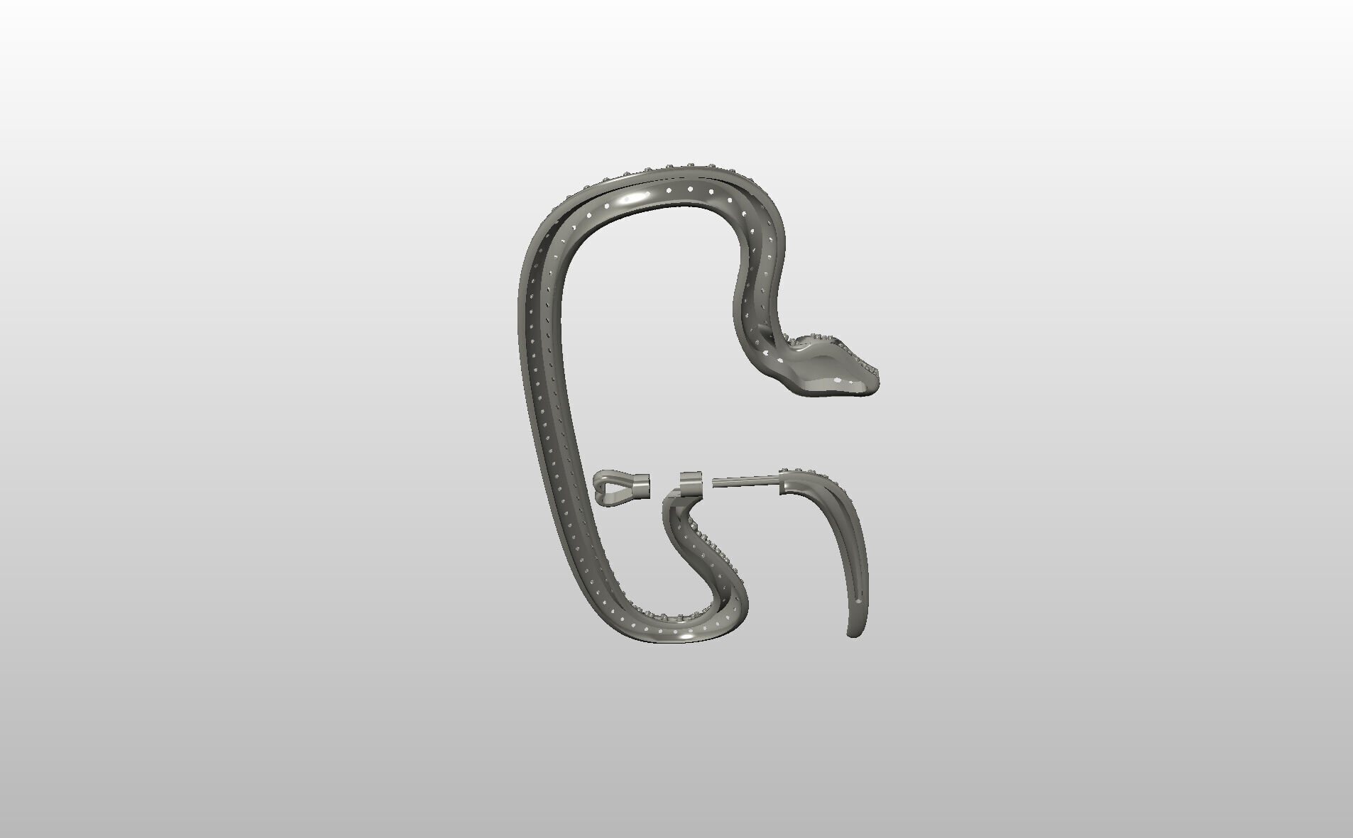 Ear Cuff Earrings Snake 3D print model_36