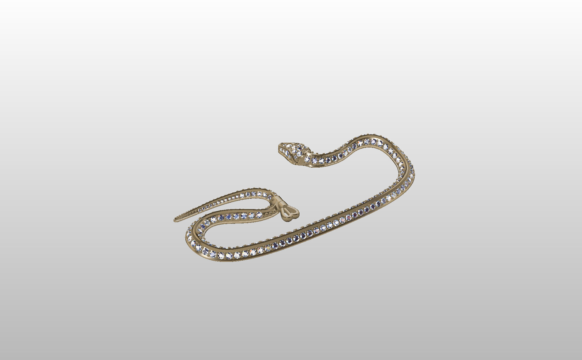 Ear Cuff Earrings Snake 3D print model_10
