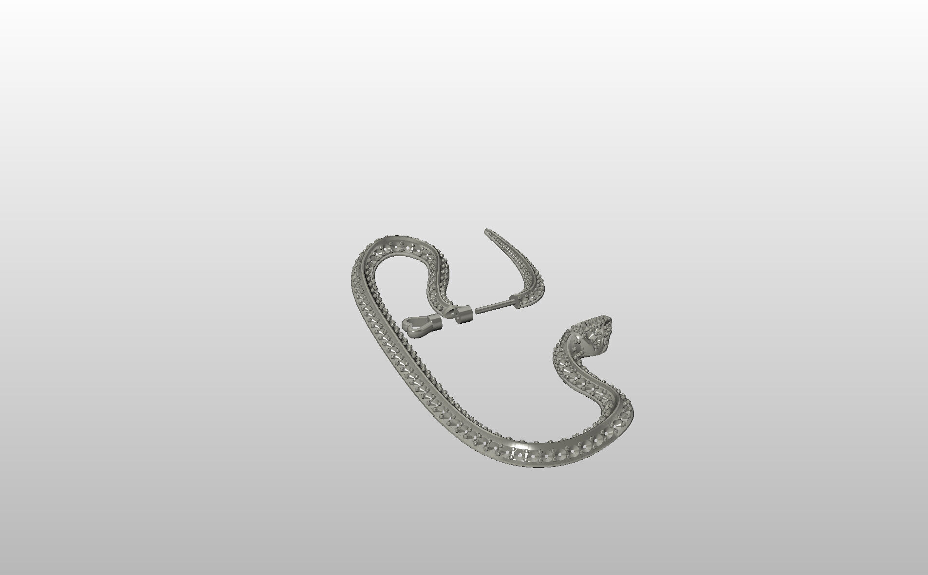 Ear Cuff Earrings Snake 3D print model_37