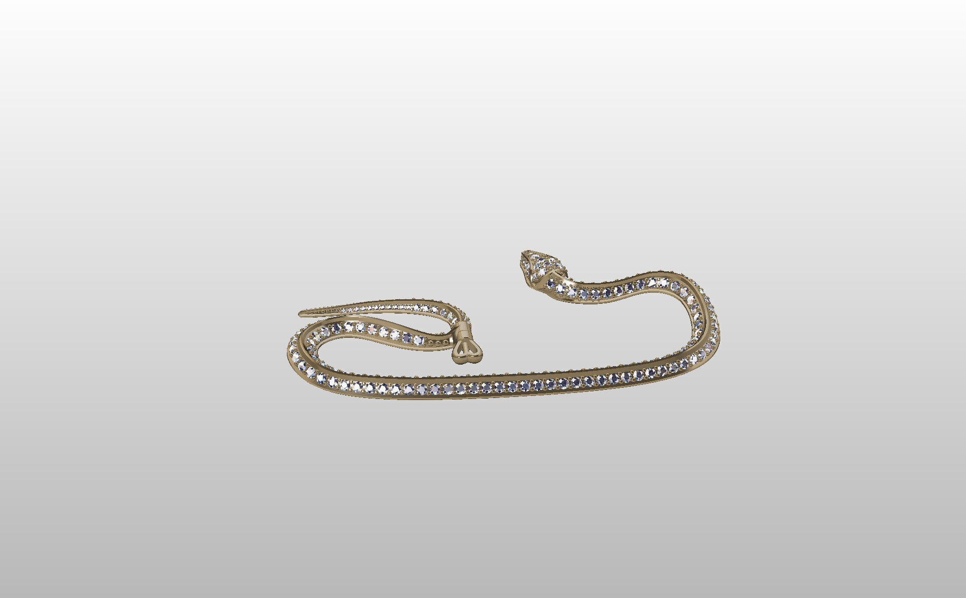 Ear Cuff Earrings Snake 3D print model_12