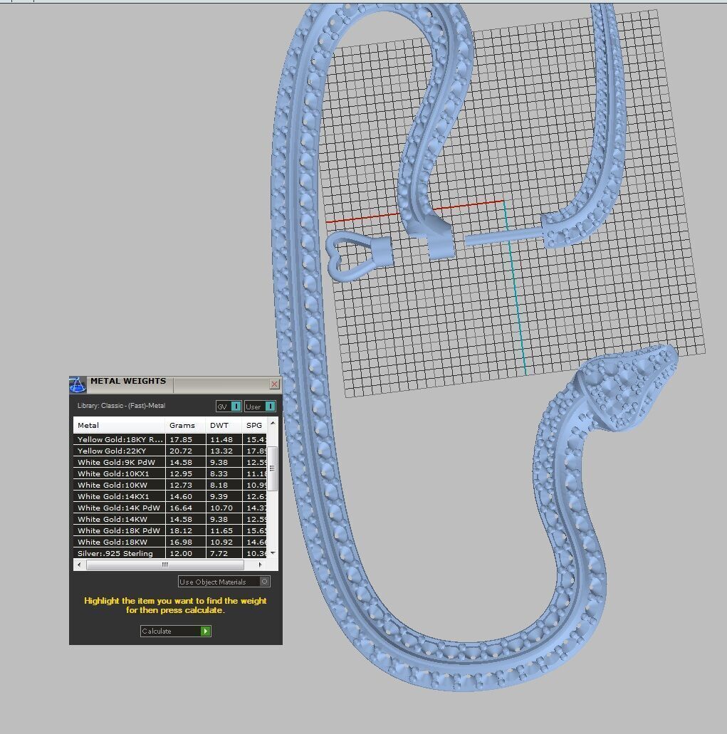 Ear Cuff Earrings Snake 3D print model_3