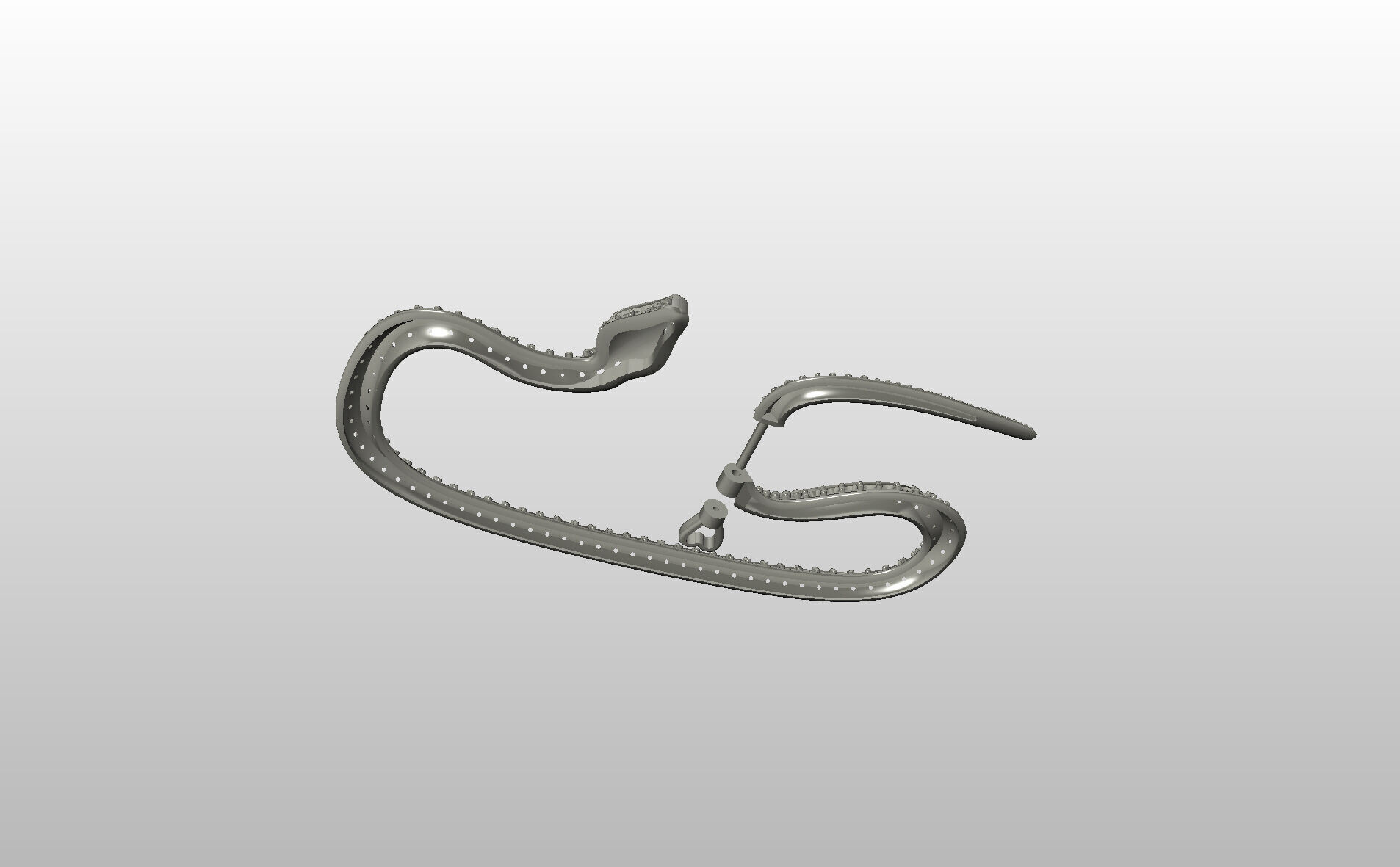 Ear Cuff Earrings Snake 3D print model_38
