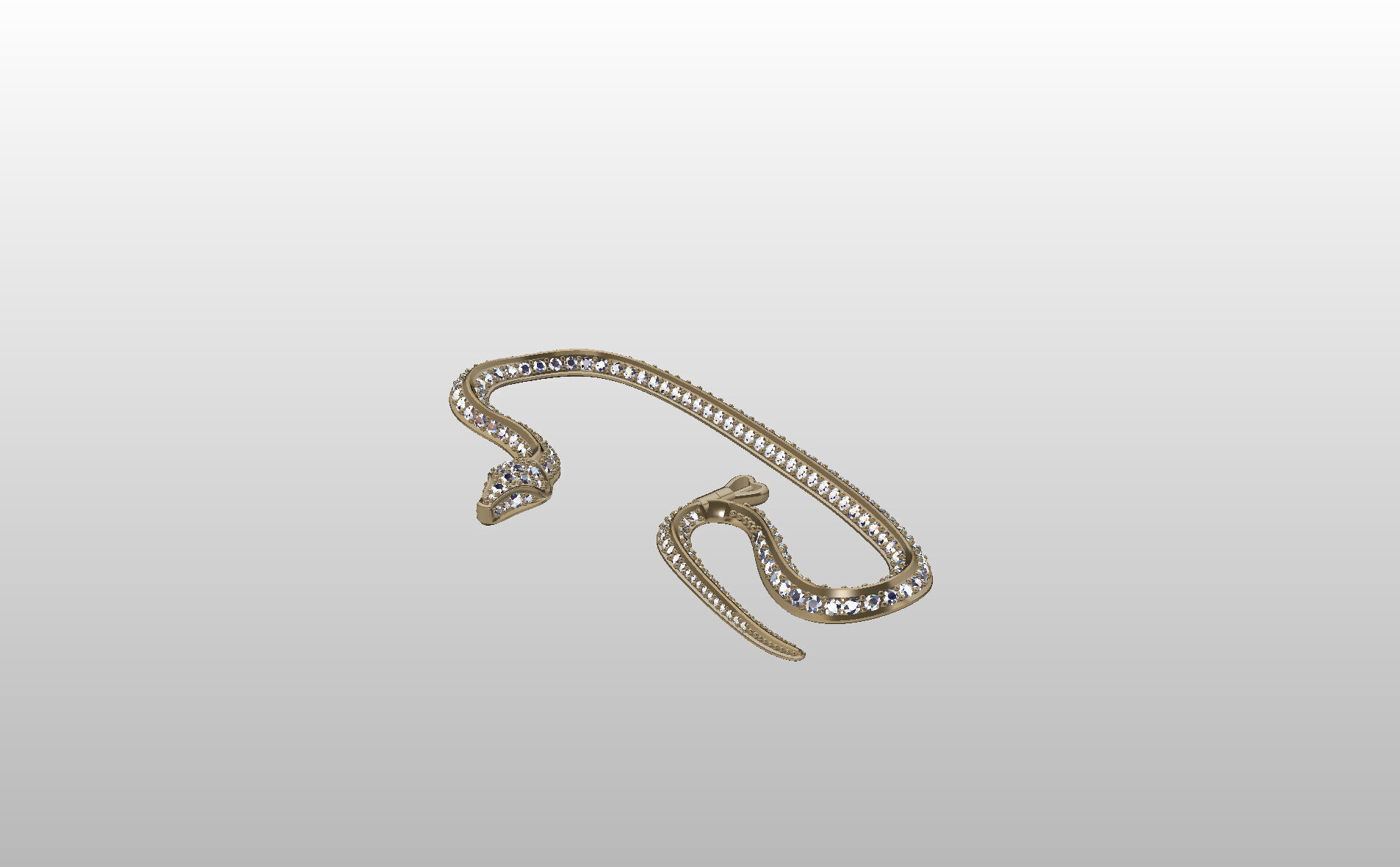 Ear Cuff Earrings Snake 3D print model_22