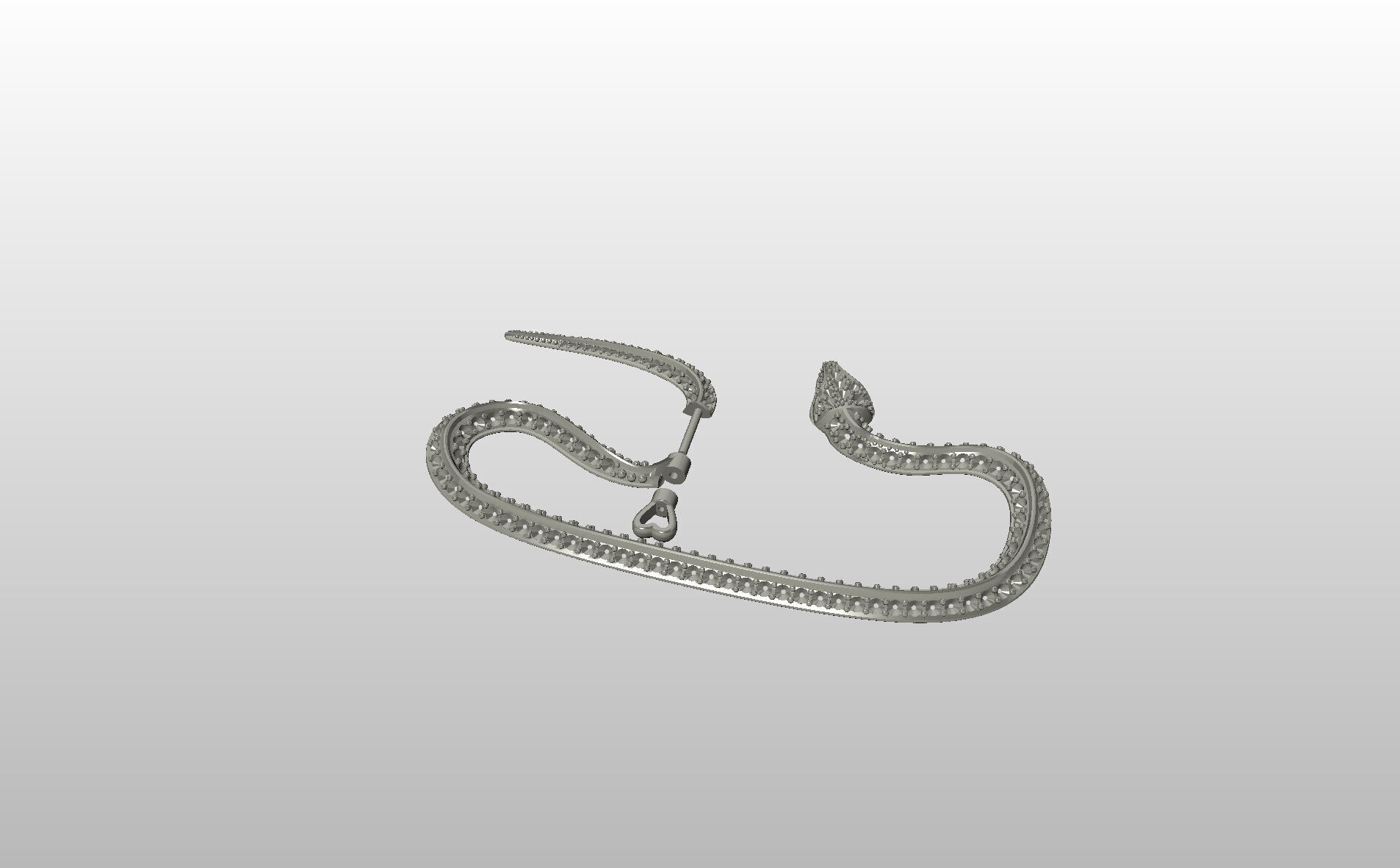 Ear Cuff Earrings Snake 3D print model_47