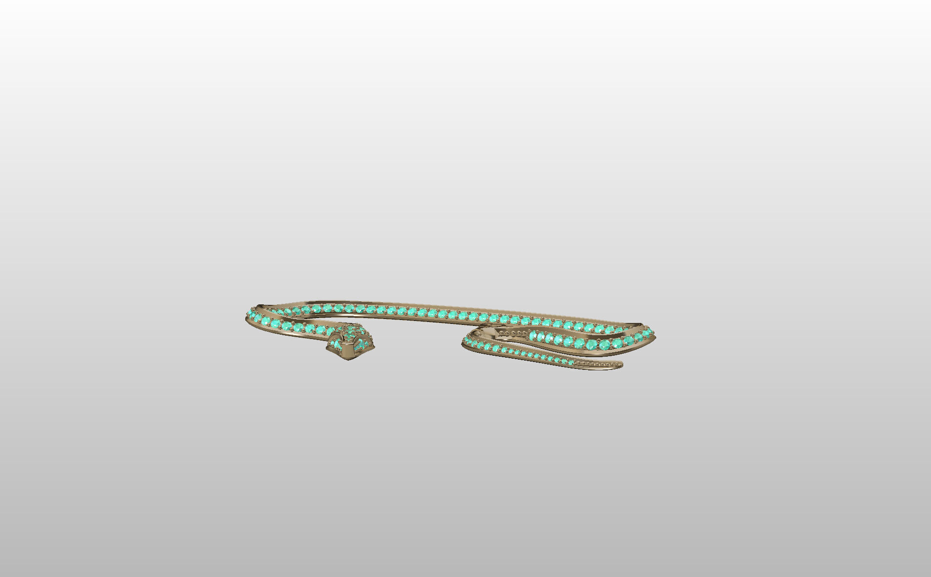 Ear Cuff Earrings Snake 3D print model_27