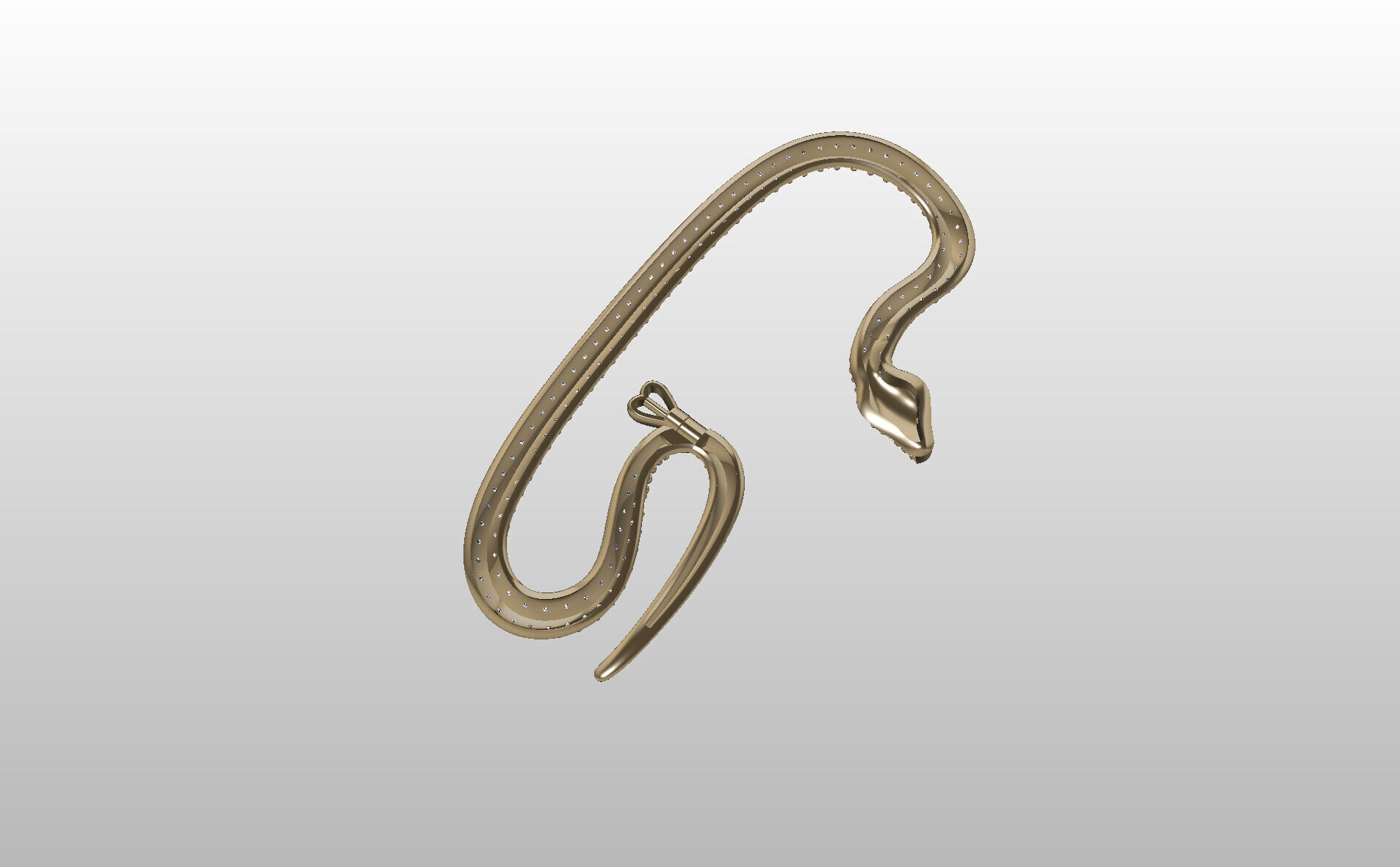 Ear Cuff Earrings Snake 3D print model_13