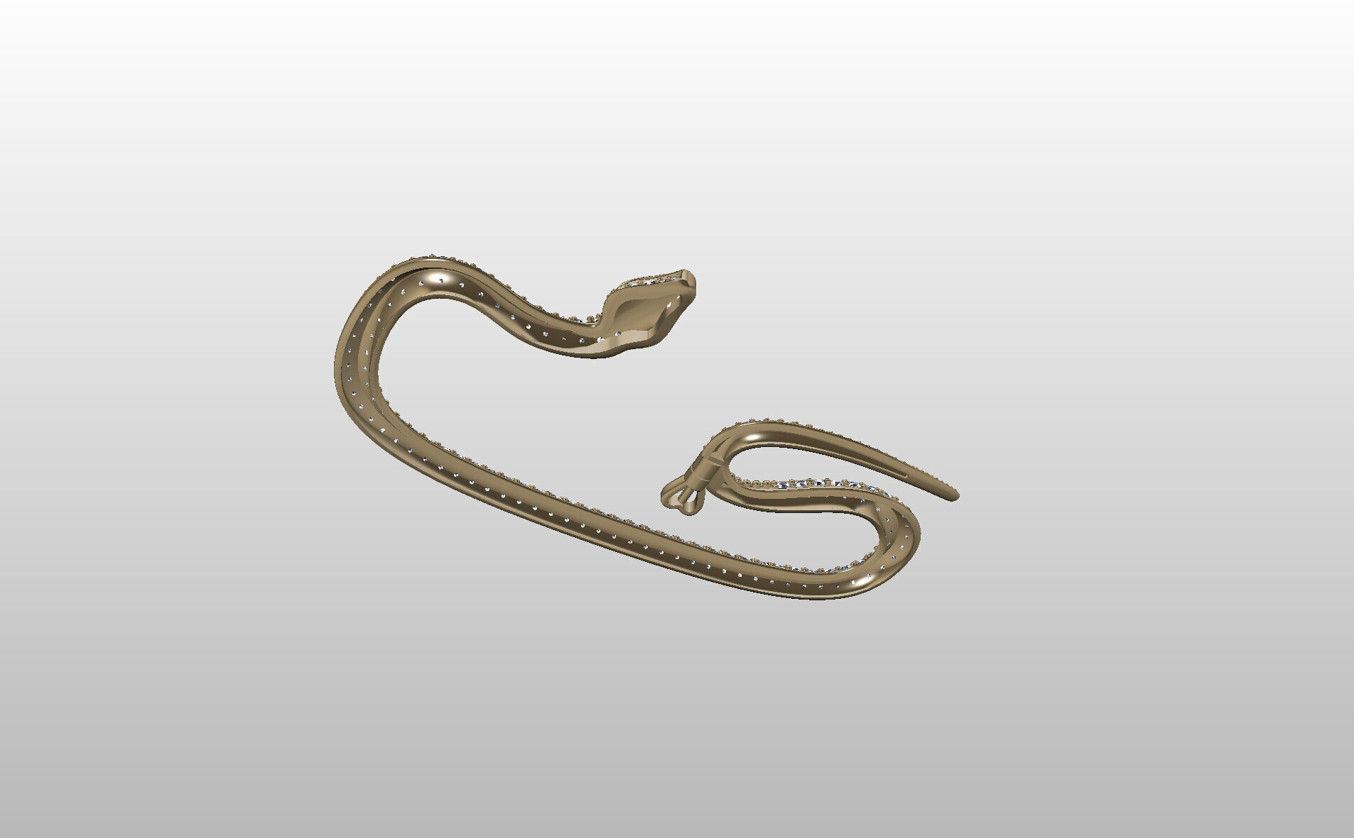Ear Cuff Earrings Snake 3D print model_16