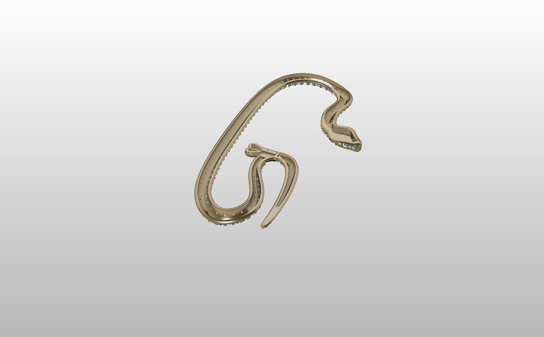 Ear Cuff Earrings Snake 3D print model_14