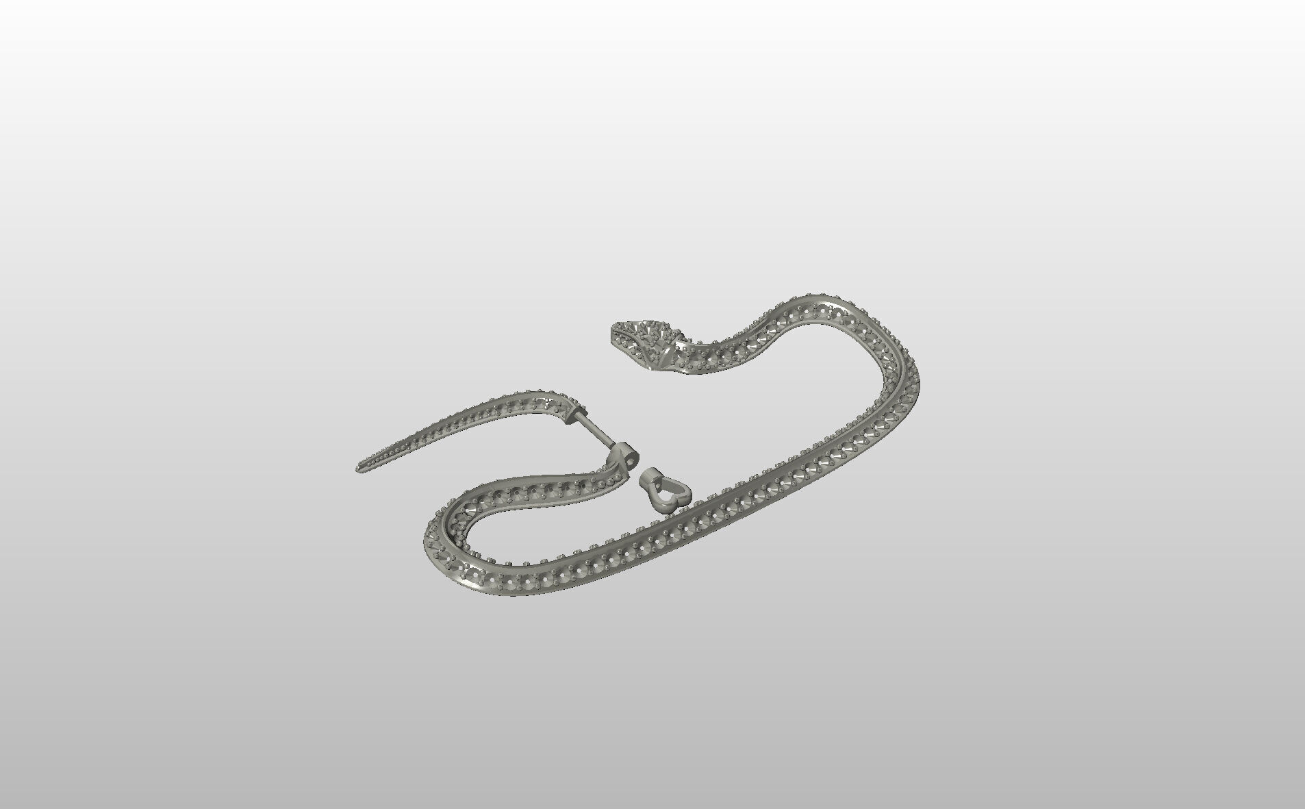 Ear Cuff Earrings Snake 3D print model_34