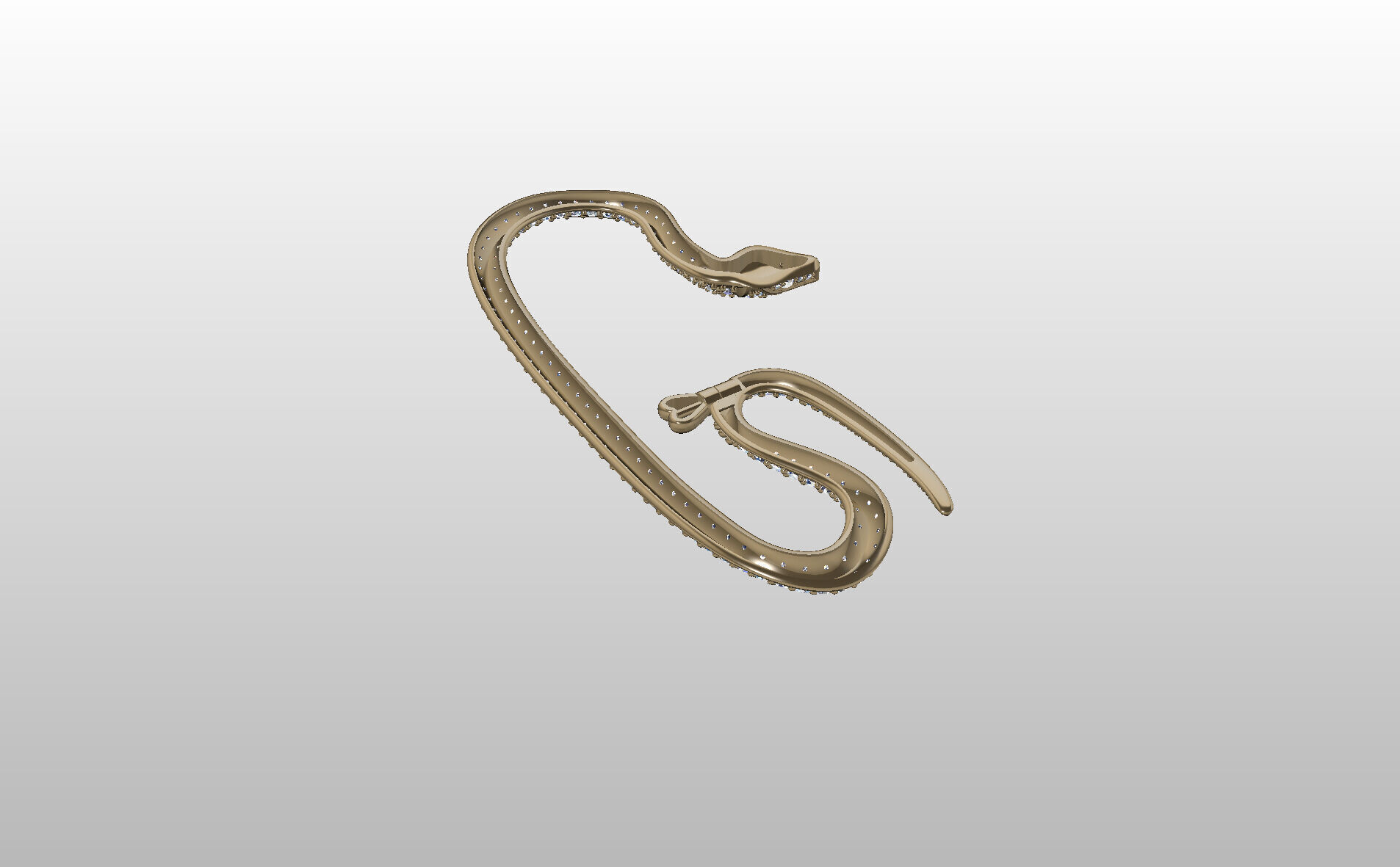 Ear Cuff Earrings Snake 3D print model_15