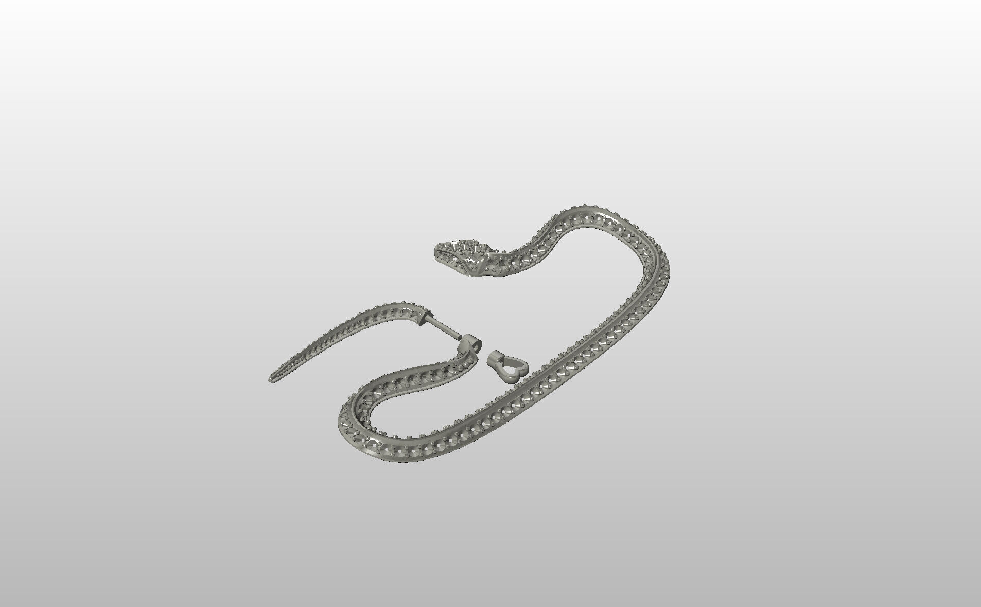 Ear Cuff Earrings Snake 3D print model_46