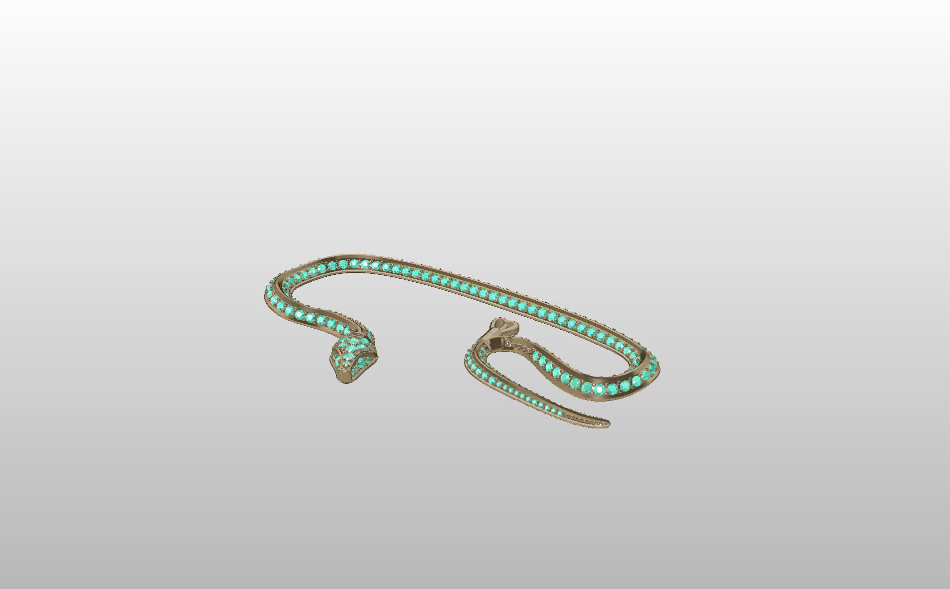 Ear Cuff Earrings Snake 3D print model_26