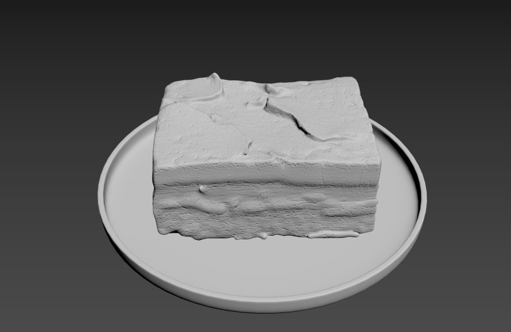 Tiramisu 3D model Low-poly 3D model_22