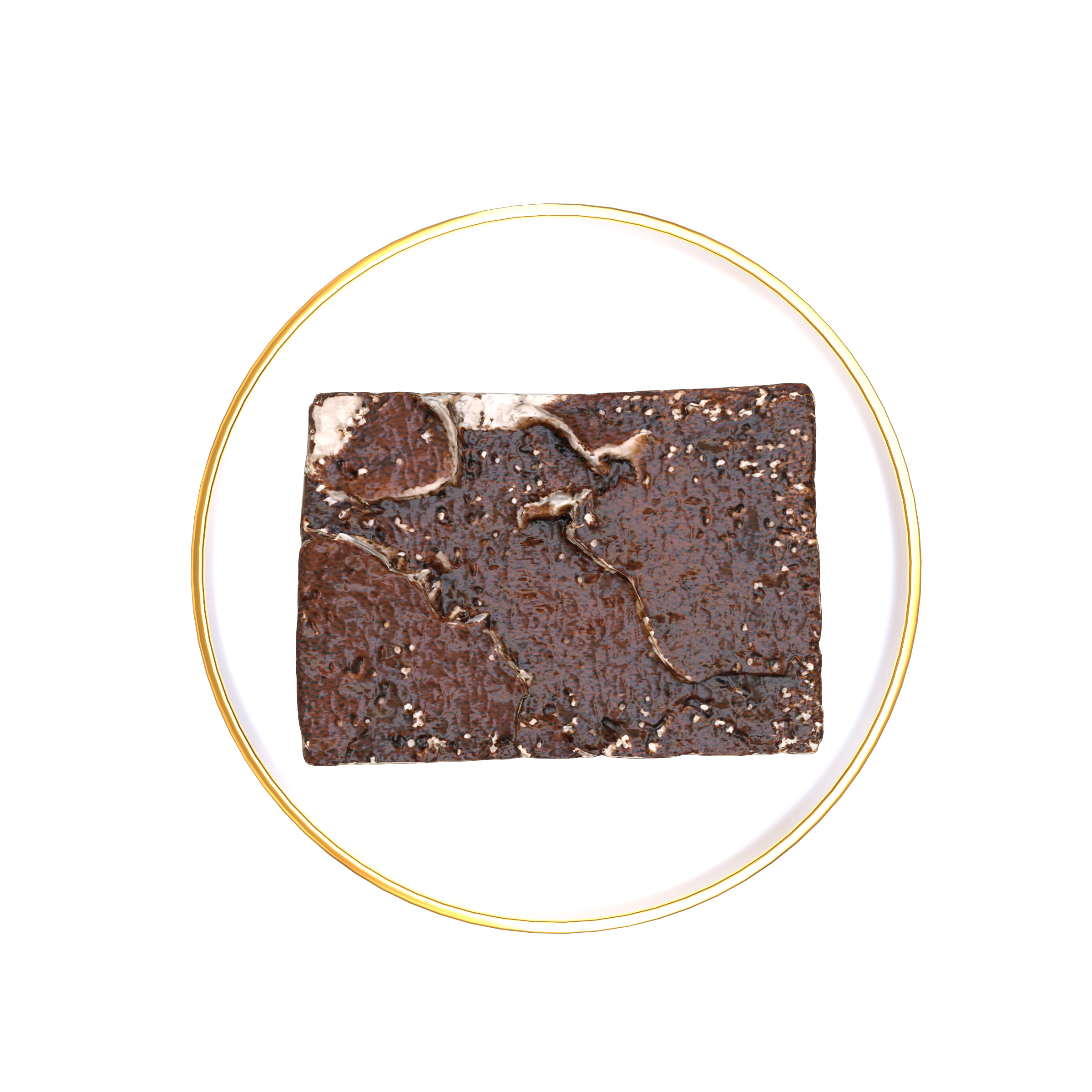 Tiramisu 3D model Low-poly 3D model_5