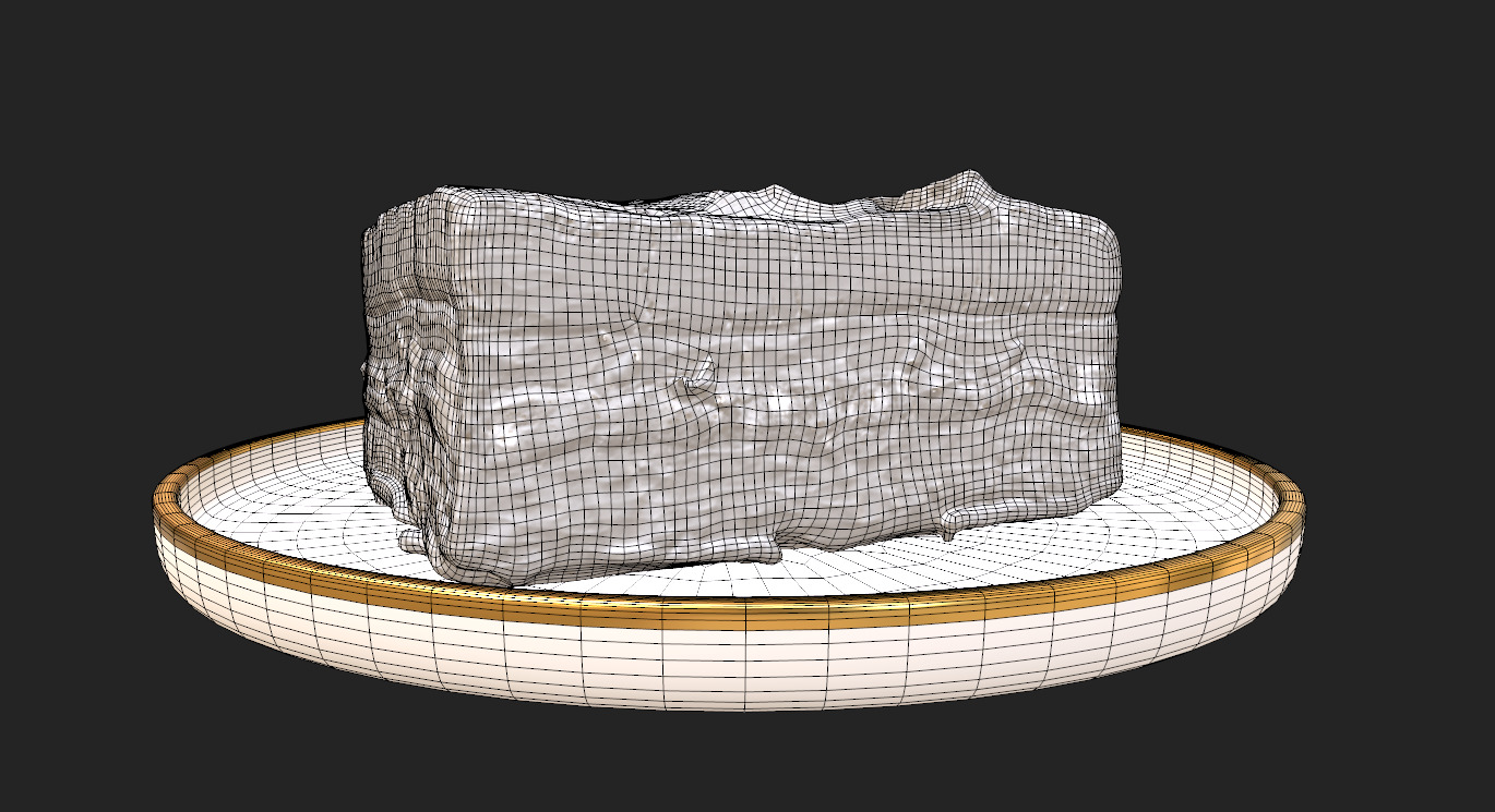 Tiramisu 3D model Low-poly 3D model_18