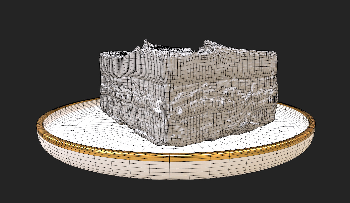 Tiramisu 3D model Low-poly 3D model_21