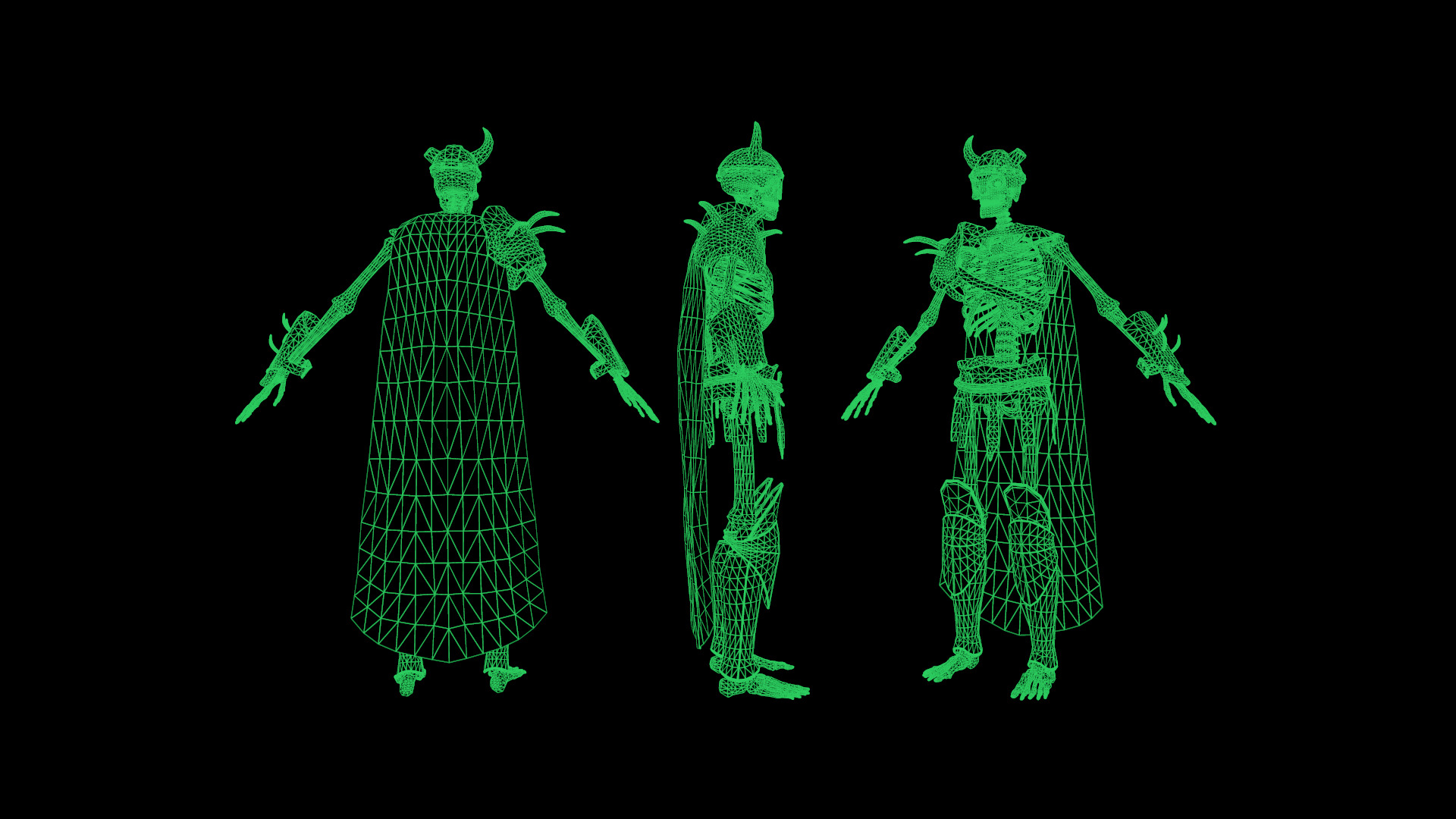 Skeleton 03 Low-poly 3D model_5