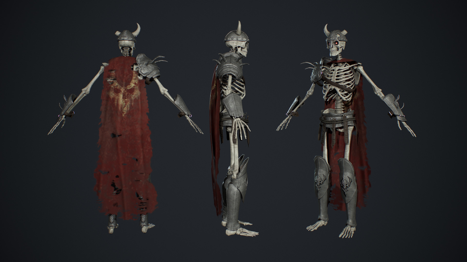 Skeleton 03 Low-poly 3D model_3