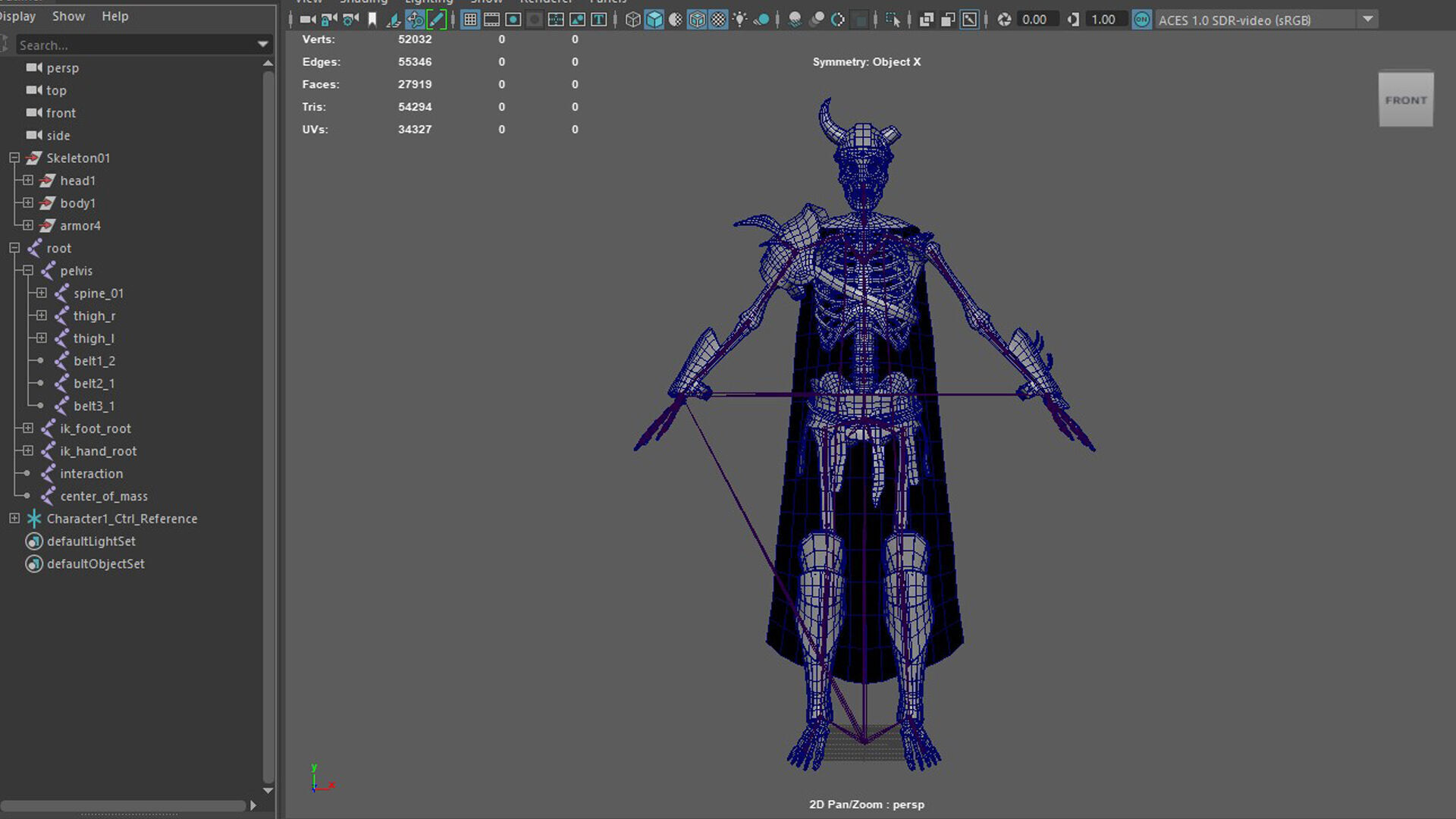 Skeleton 03 Low-poly 3D model_26