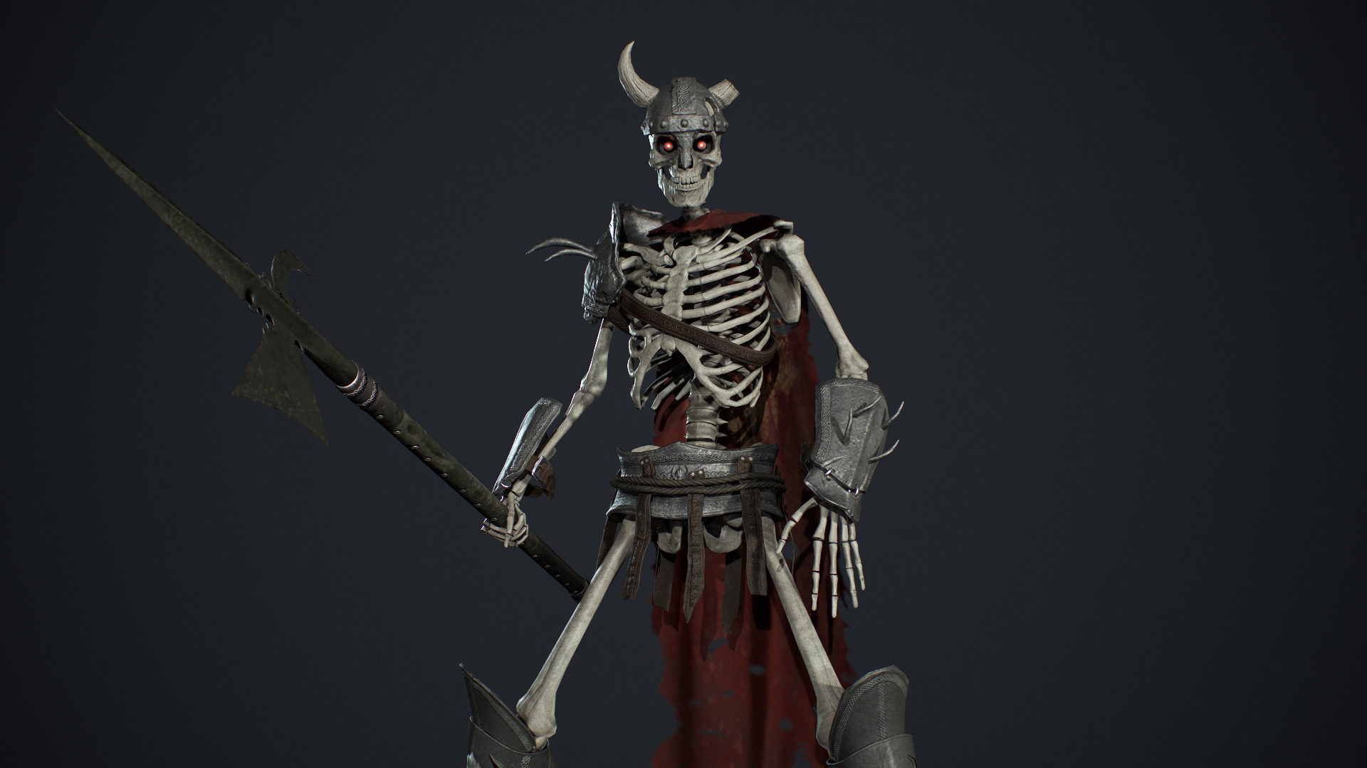 Skeleton 03 Low-poly 3D model_10