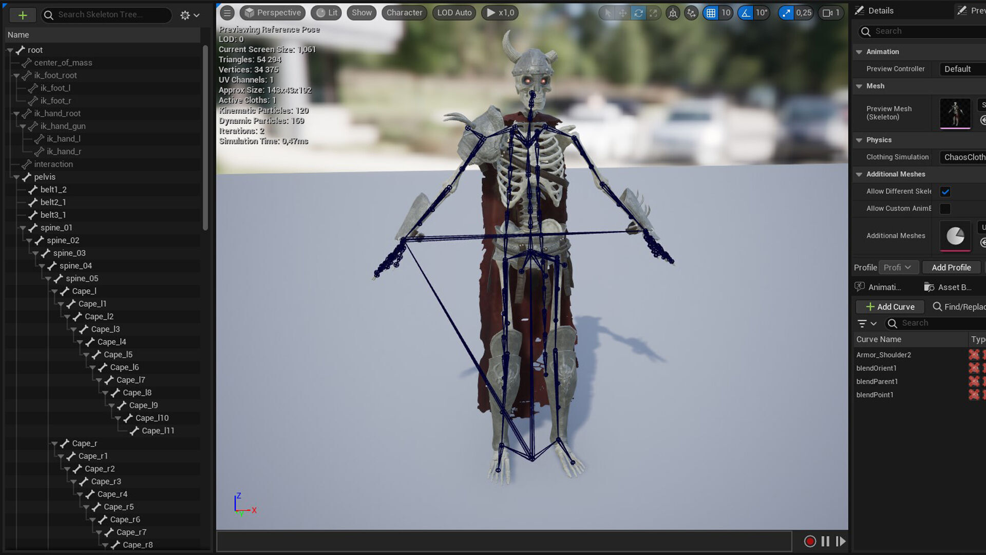 Skeleton 03 Low-poly 3D model_14