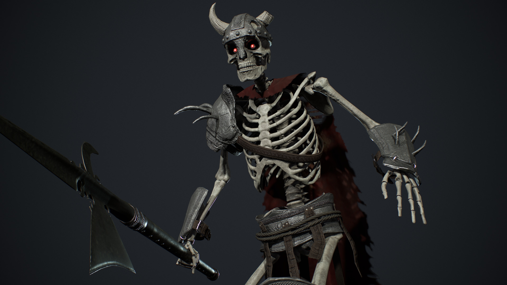 Skeleton 03 Low-poly 3D model_2
