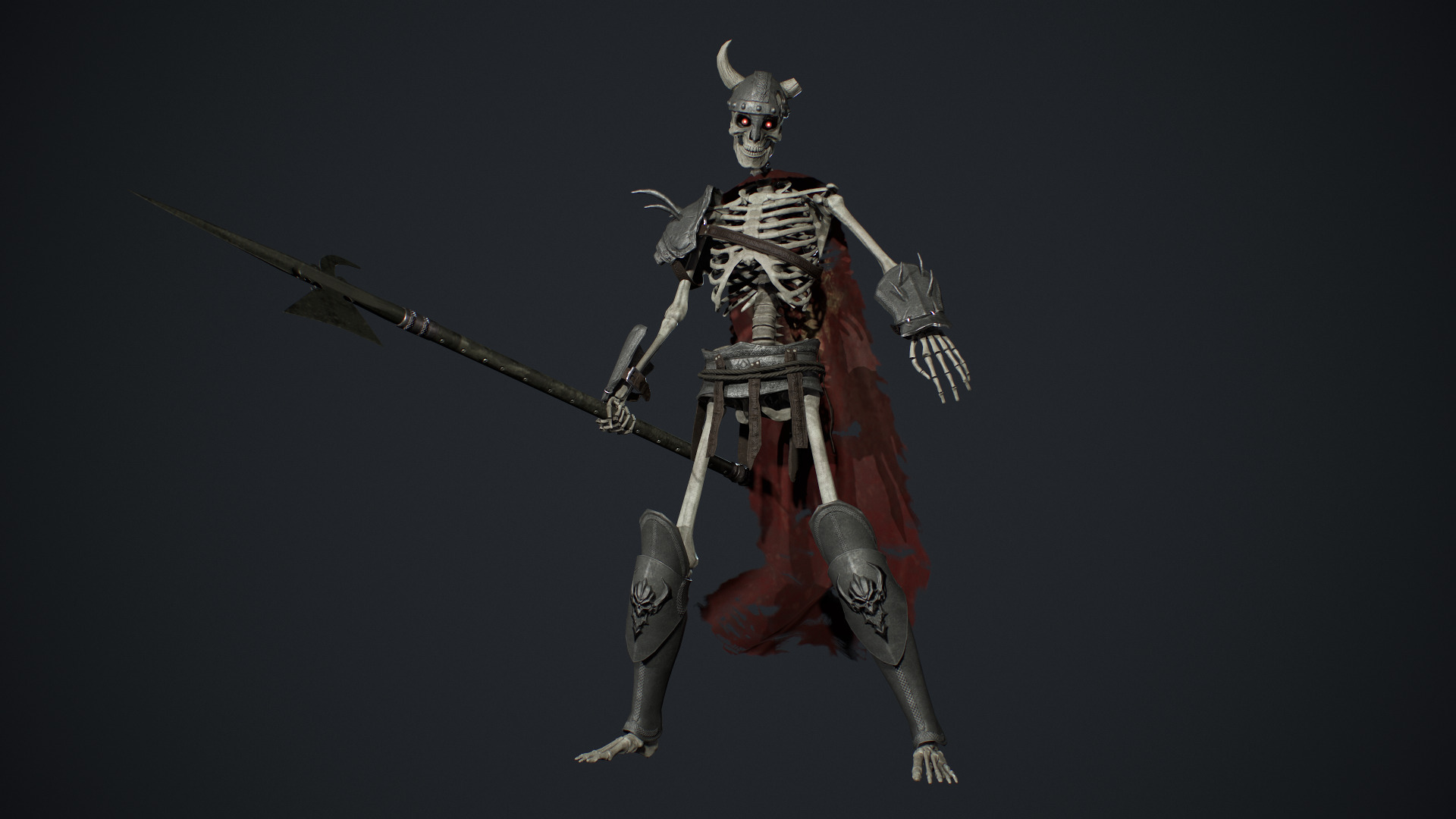 Skeleton 03 Low-poly 3D model_7