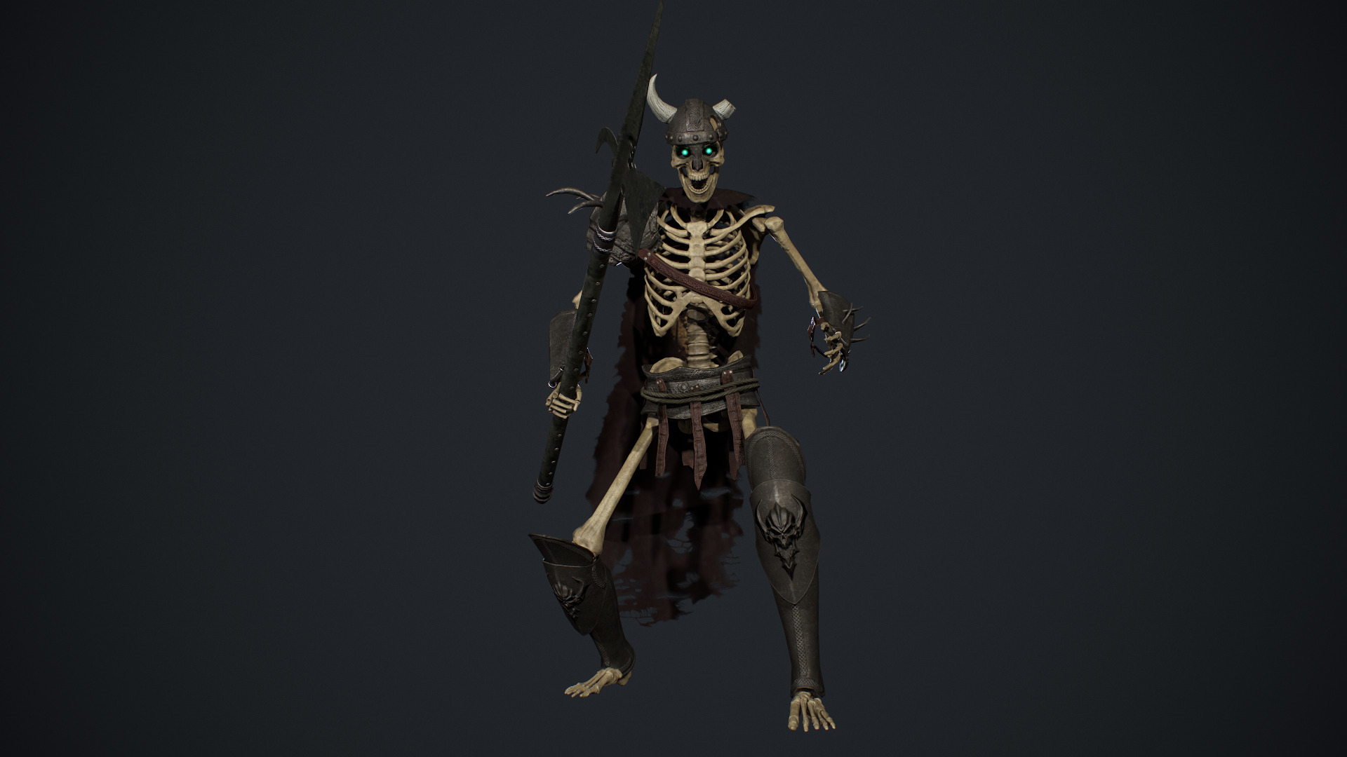 Skeleton 03 Low-poly 3D model_6