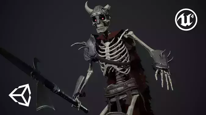 Skeleton 03 Low-poly 3D model