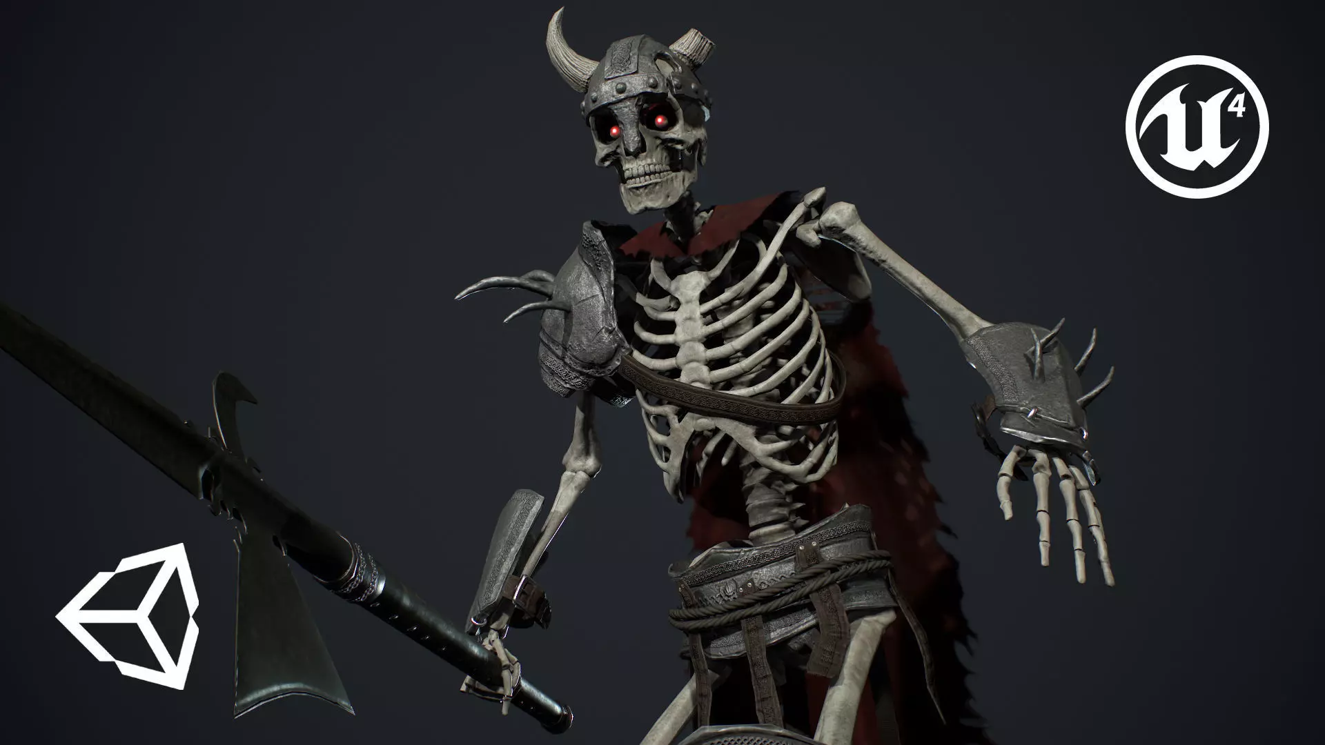Skeleton 03 Low-poly 3D model_0