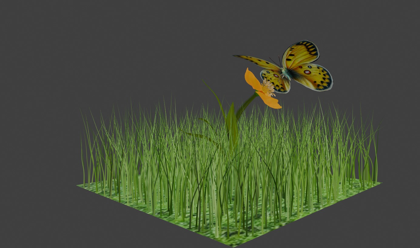 free decorative butterfly Free low-poly  3D Model Collection_7