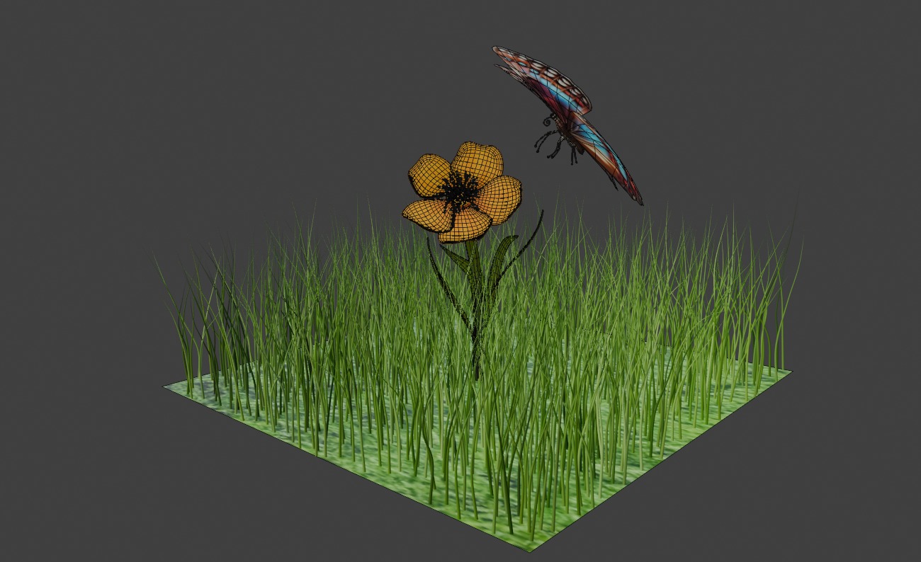 free decorative butterfly Free low-poly  3D Model Collection_17