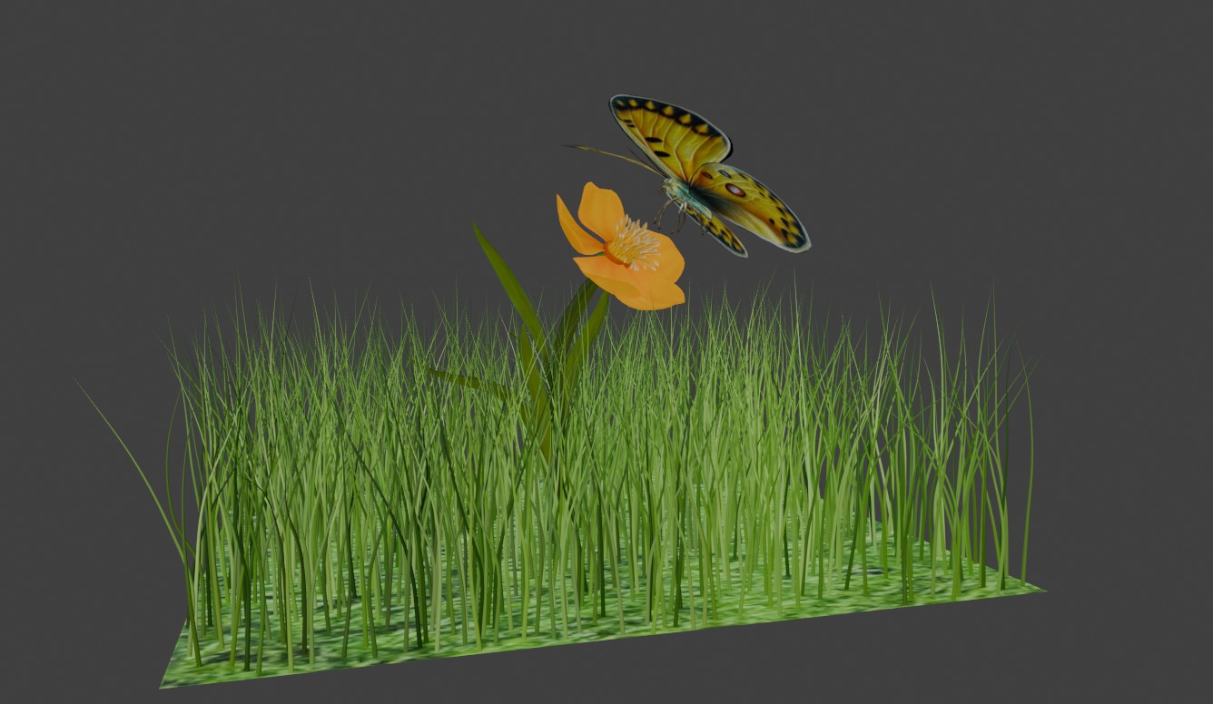 free decorative butterfly Free low-poly  3D Model Collection_8