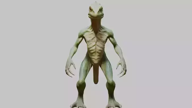 Reptilian Character 3D model