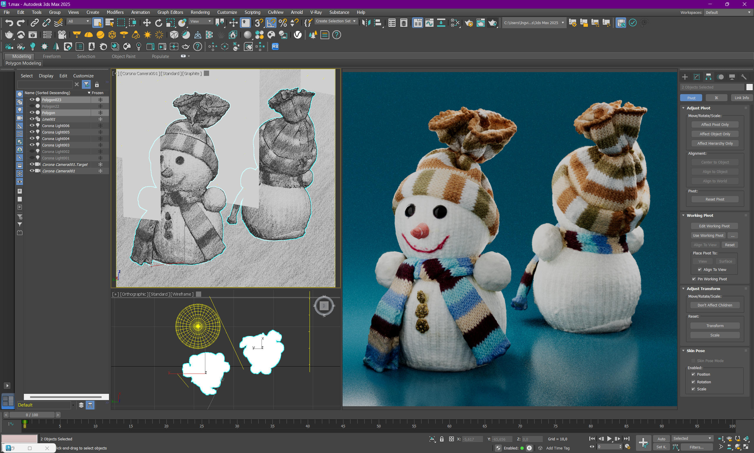 Snowman 3D model_6