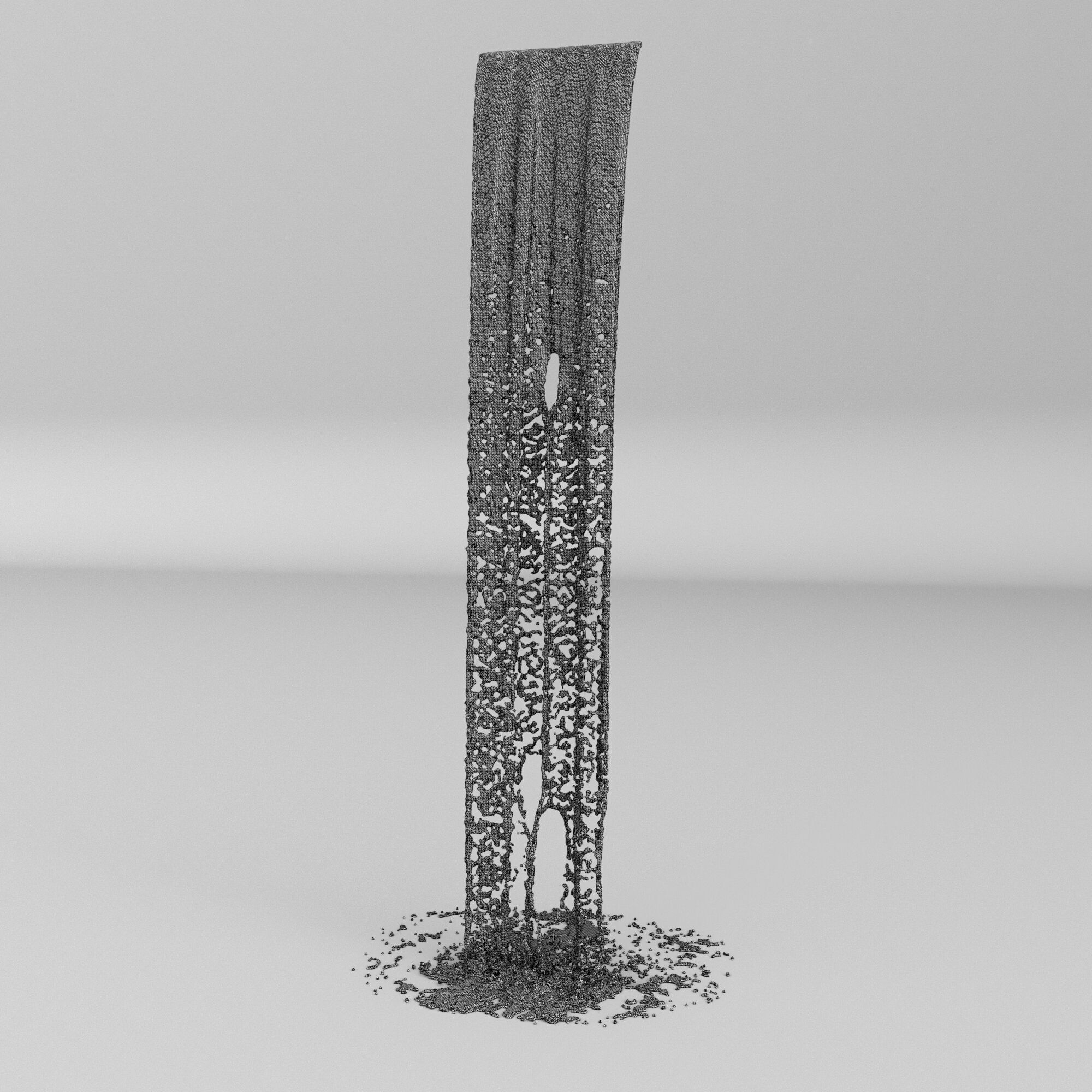 Animated Waterfall 300cm W 55cm H 3D model_2