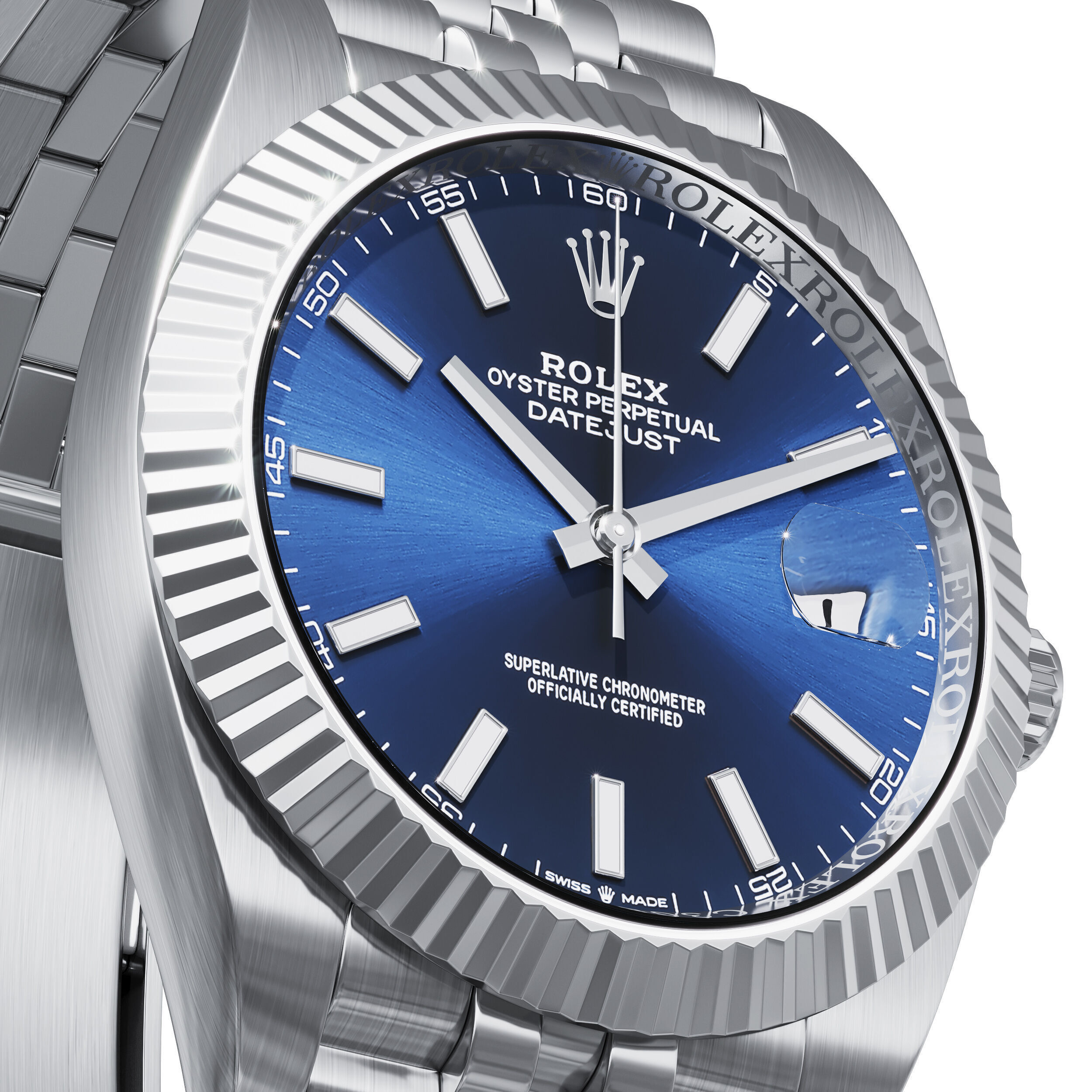 Rolex Datejust 41 blue 3D model_3
