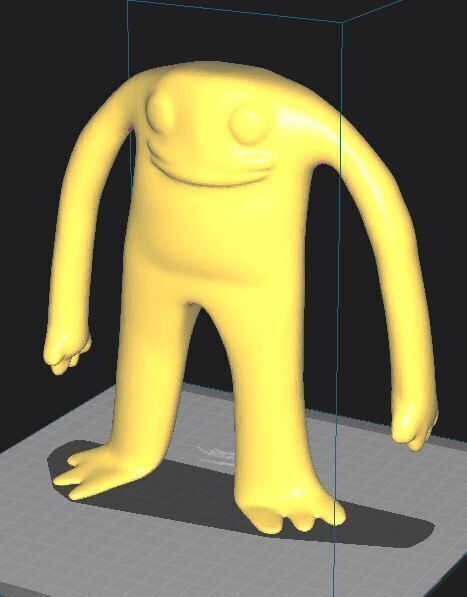 figura mr frog smilling friends 3D model_2