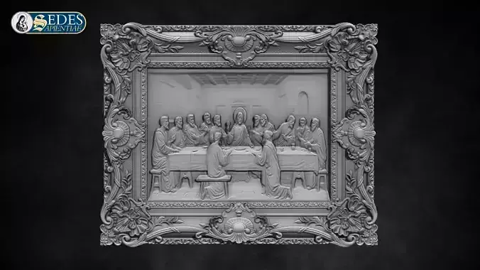 The Last Supper 3D Relief  3D print model