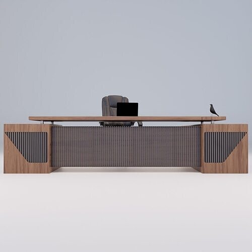 Office Desk 1 Low-poly 3D model 3
