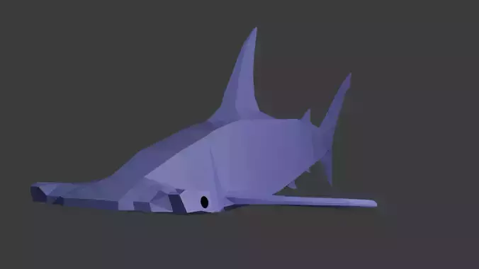 Great hammer head shark 3D print model