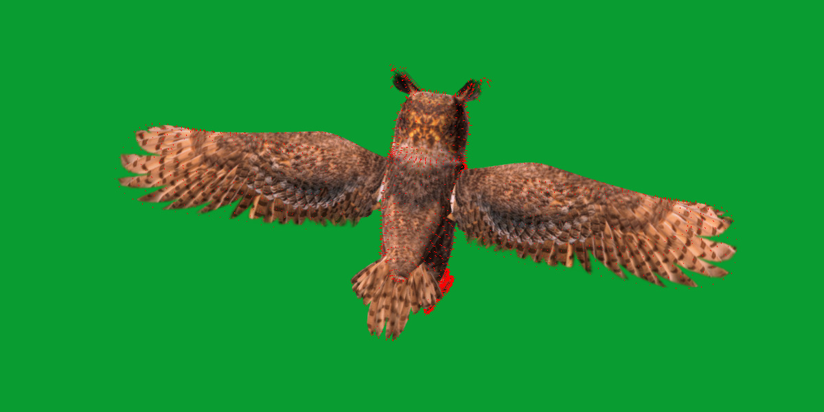 Great Horned Owl Low-poly 3D model_19