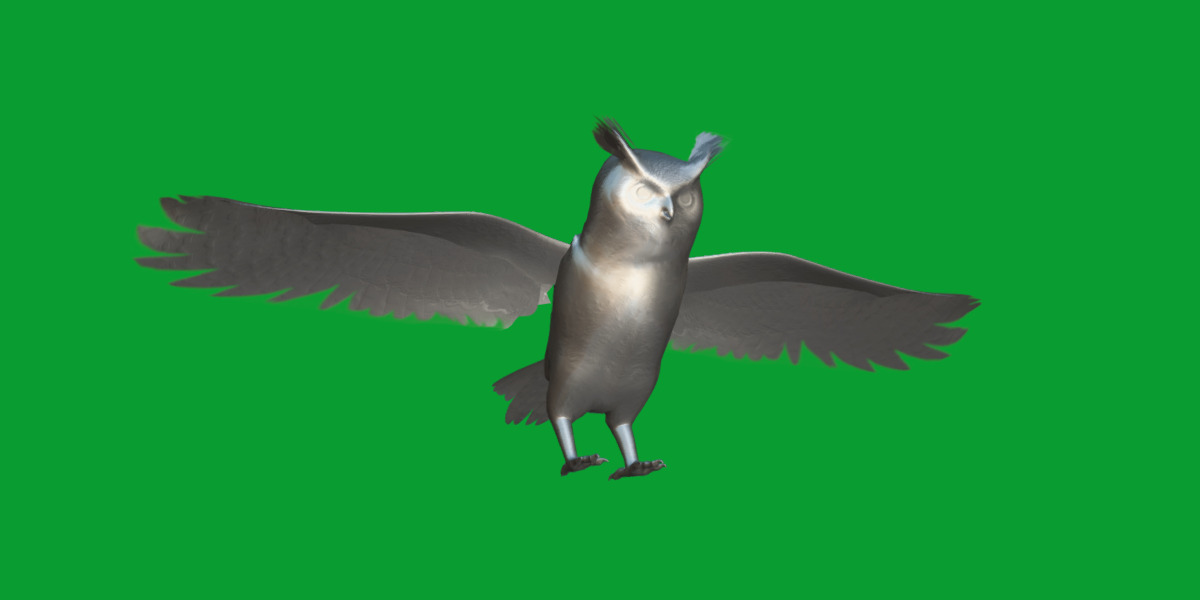 Great Horned Owl Low-poly 3D model_16